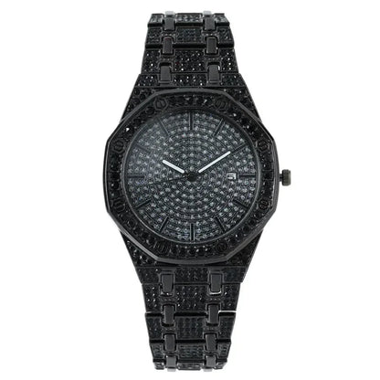 Luxury Unisex Watch for Men & Women | Hip Hop Iced Out Watch with Date | 2026 Relogio Reloj Quartz Wristwatch | Top Brand Drop Shipping | Caratix - CaratixJewelry