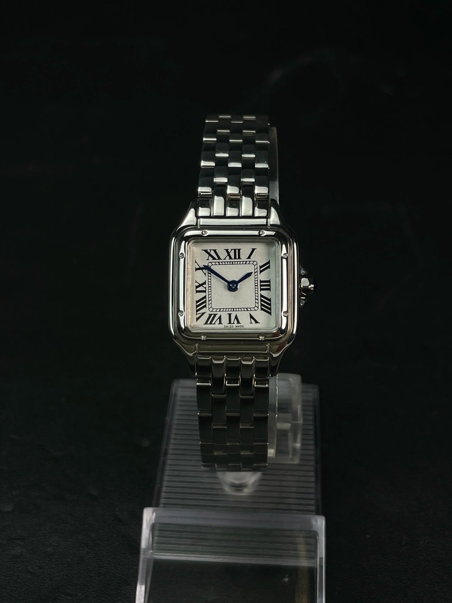 Classic Square Couple's Watch Set | Roman Numerals Luxury Iced Out Watch | Men & Women’s Stainless Steel Quartz | 2026 Trendy Gift | Caratix - CaratixJewelry