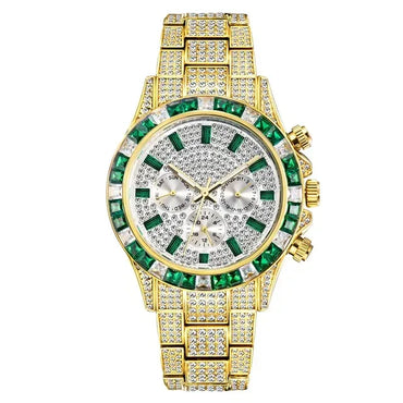 Luxury Six-Pin Men's Watch | Multifunctional Iced Out Watch | Stainless Steel Waterproof Quartz Wristwatch | Calendar Men’s Clock | Caratix - CaratixJewelry