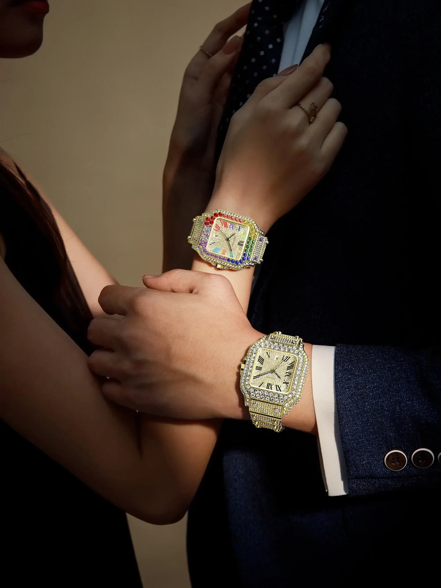 Luxury Men's Business Watch | Iced Out Watch for Christmas Gift | Stylish Casual Quartz Wristwatch | Fashionable Timepiece | Caratix - CaratixJewelry