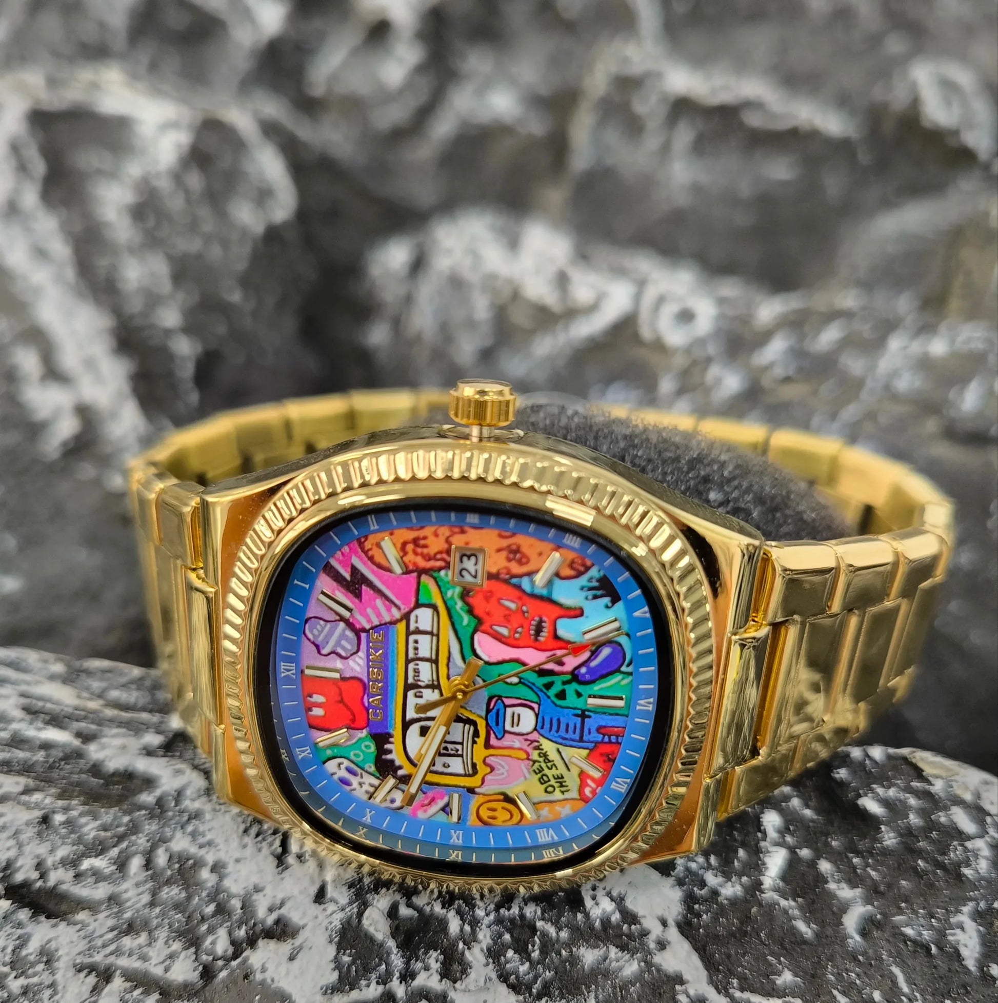 Luxury Men's Square Business Watch | High-End Stainless Steel Iced Out Watch | Waterproof Luminous Quartz Clock | 2026 Genuine Luxury Gift | Caratix - CaratixJewelry