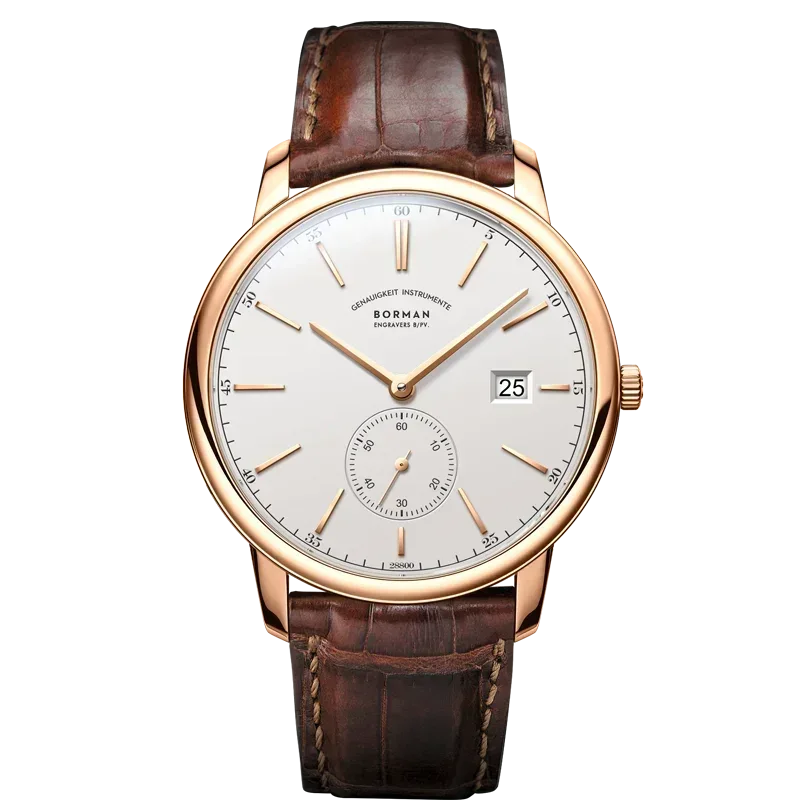 Luxury Men's Automatic Mechanical Watch | Rose Gold Case Sub-Dial Sport Clock | Genuine Leather Iced Out Watch | 2026 High Quality Gentleman's Gift | Caratix - CaratixJewelry