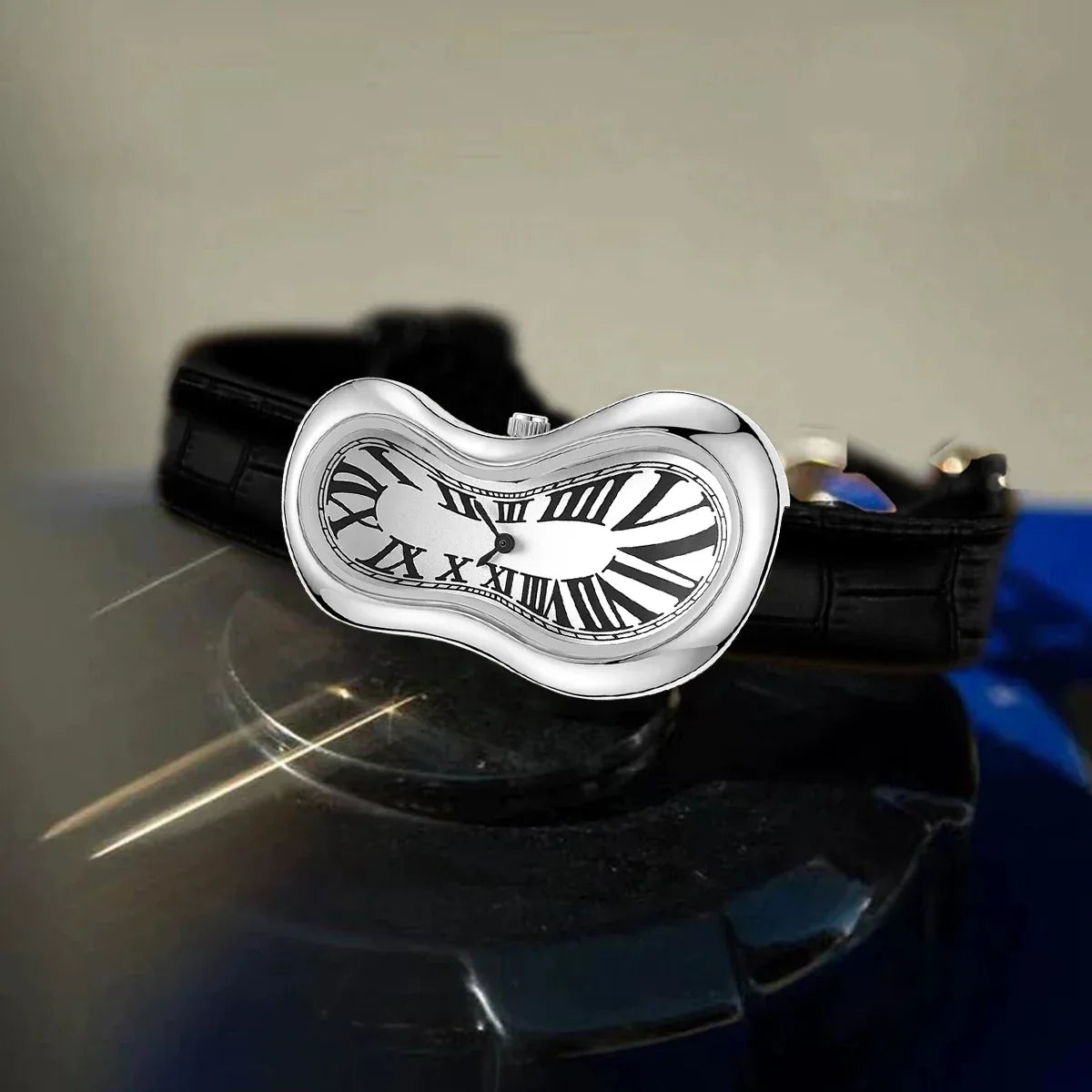 Luxury Twisted Design Men's Watch | Y2K Retro Irregular Shape Iced Out Watch | 2026 New Niche Personalized Quartz Clock | Ins Style | Caratix - CaratixJewelry