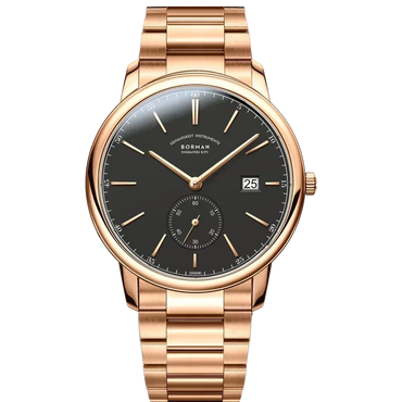 Luxury Men's Automatic Mechanical Watch | Rose Gold Case Sub-Dial Sport Clock | Genuine Leather Iced Out Watch | 2026 High Quality Gentleman's Gift | Caratix - CaratixJewelry