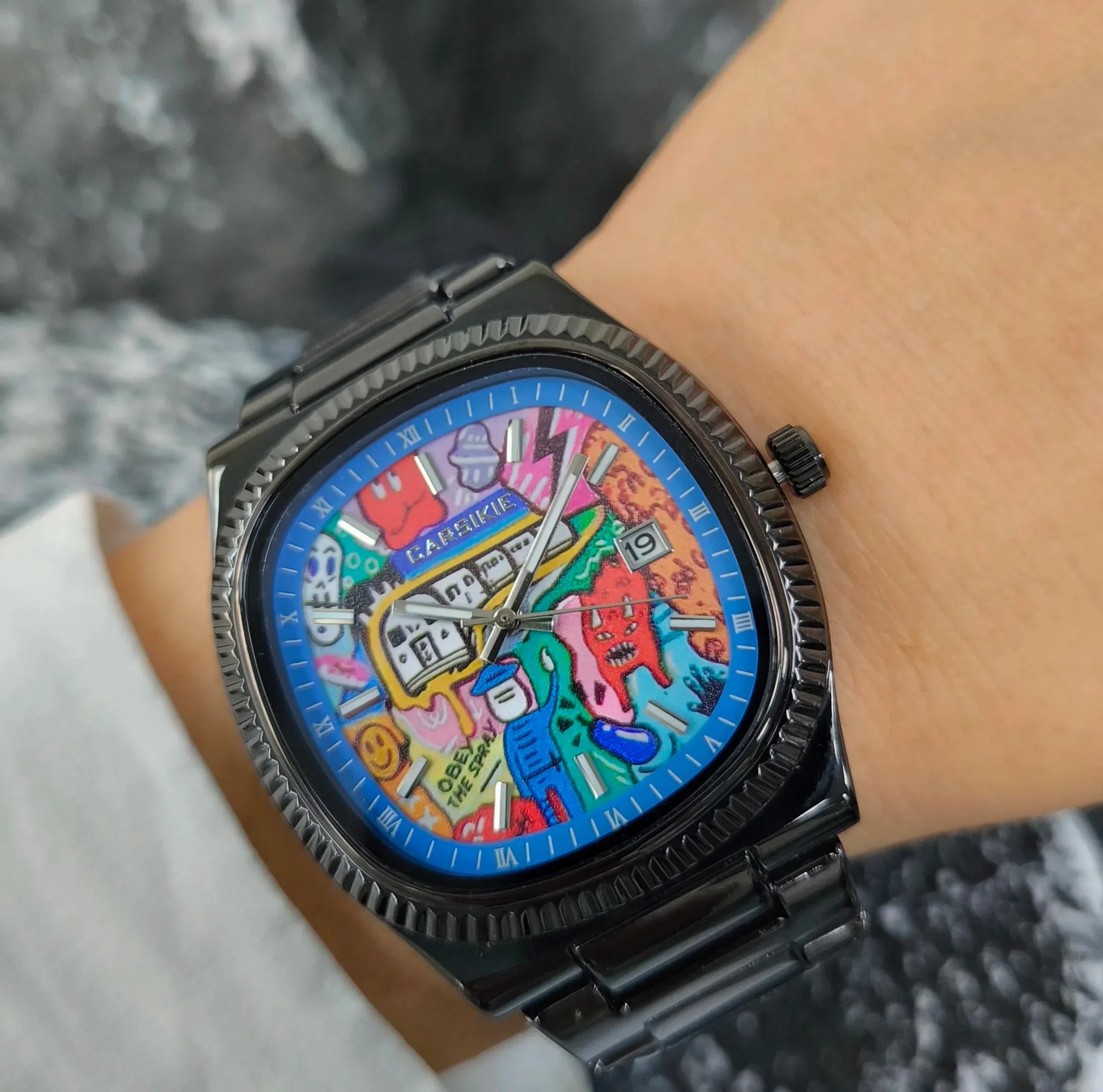 Luxury Men's Square Business Watch | High-End Stainless Steel Iced Out Watch | Waterproof Luminous Quartz Clock | 2026 Genuine Luxury Gift | Caratix - CaratixJewelry