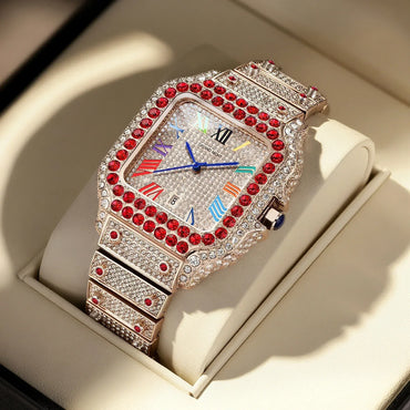 Luxury Men's Business Watch | Iced Out Watch for Christmas Gift | Stylish Casual Quartz Wristwatch | Fashionable Timepiece | Caratix - CaratixJewelry