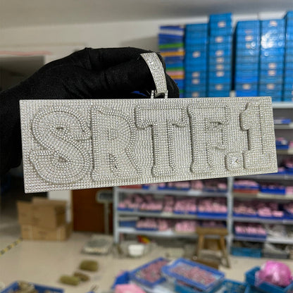 Plate Design VVS Shine Iced Out Personalized Custom Name Necklace Pendant - Luxury Custom Jewelry