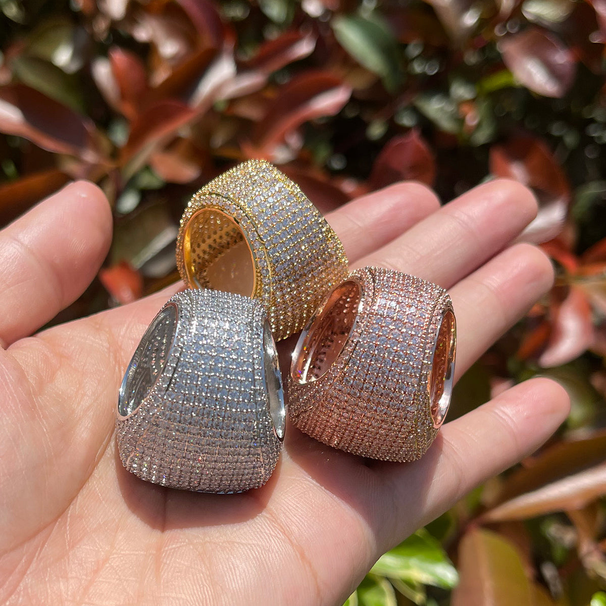 Photo Ice Frame Iced Out Diamond Ring – Custom Hip Hop Jewelry