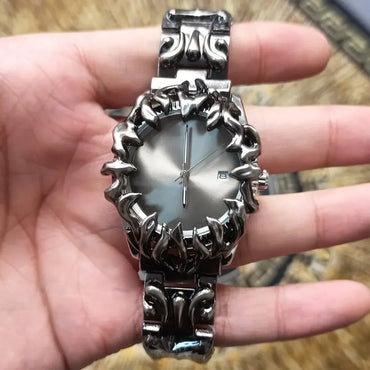 Classic Claw Alabaster Men's Watch | Luxury Calendar Quartz Wristwatch | 2026 Iced Out Watch Style | Male Clock Gifts | Relogio Masculino | Caratix - CaratixJewelry