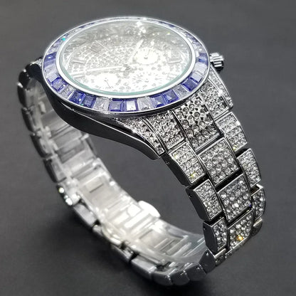 Luxury Six-Pin Men's Watch | Multifunctional Iced Out Watch | Stainless Steel Waterproof Quartz Wristwatch | Calendar Men’s Clock | Caratix - CaratixJewelry