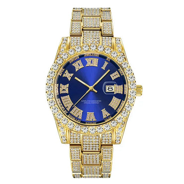 Luxury Top Brand Hip Hop Iced Out Watch | Full Men's Quartz Wristwatch | Reloj Hombre 2026 | Male Gold Clock Gift | Drop Shipping | Caratix - CaratixJewelry