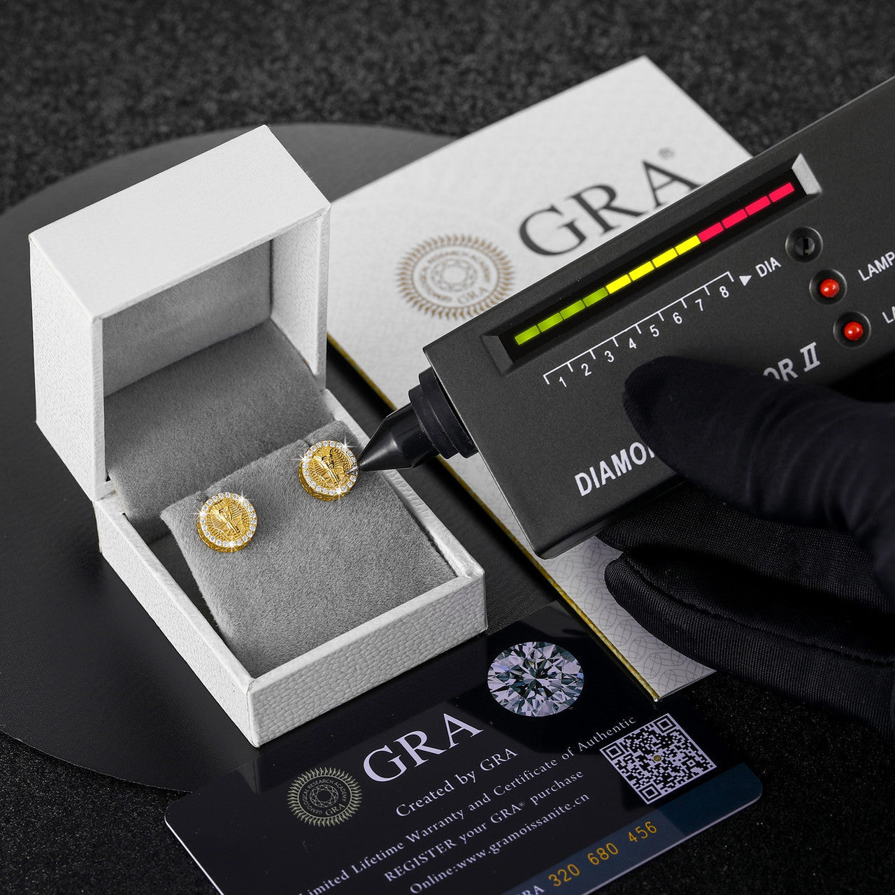 Men's 18k Gold 925 Silver Flooded Ice Lab Diamond Hip Hop Earrings