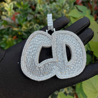 Big Baguette Iced Out Personalisierter Namensanhänger