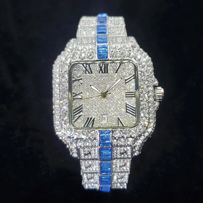 Luxury Designer Style Watch for Men | Hip Hop Iced Out Rapper Accessory | 2026 Bling Quartz Wristwatch | Gift for Hip Hop Lover | Caratix - CaratixJewelry