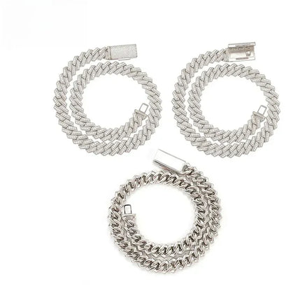 15mm Moissanite Cuban Link Chain | Gold-Plated 925 Silver Necklace - CaratixJewelry