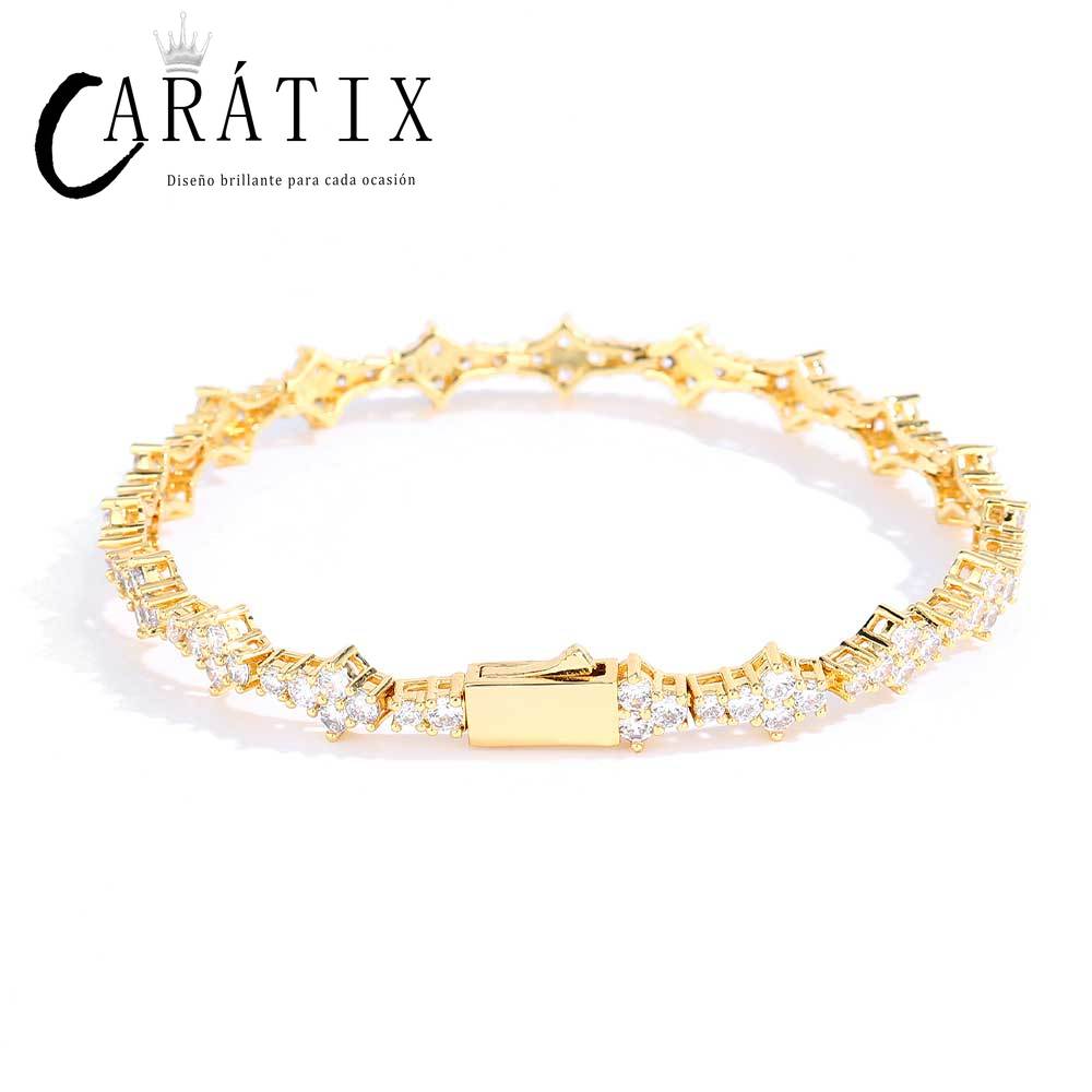 CARÁTIX -  Cross Tennis Necklace for Men Women Lead- Nickel- Skin-Safe  Bling CZ Tennis Chain Necklace Gift Valentine's Day Gift for Men & Girls & Boys Mothers' Day Gift #Springtok