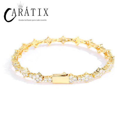 CARÁTIX -  Cross Tennis Necklace for Men Women Lead- Nickel- Skin-Safe  Bling CZ Tennis Chain Necklace Gift Valentine's Day Gift for Men & Girls & Boys Mothers' Day Gift #Springtok