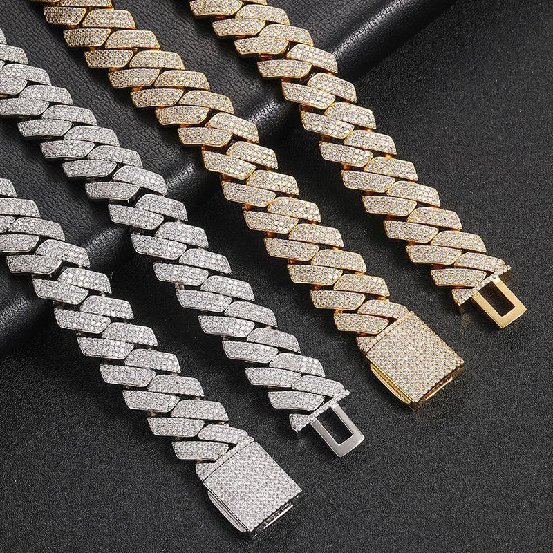 CARÁTIX 20mm 3-Row Rhombus Cuban Chain - CaratixJewelry