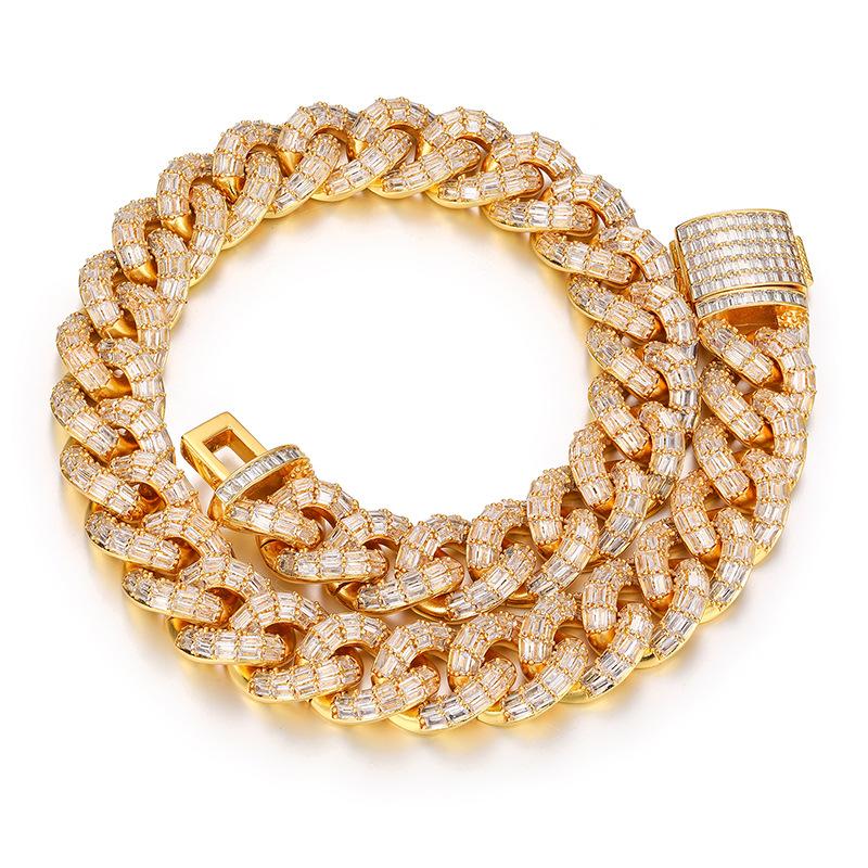 CARÁTIX 20mm 4-Row Cuban Chain | Claw Set CZ Iced Out Hip Hop Necklace for Men