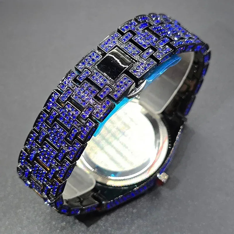 Octagonal Luxury Men's Watch with Big Zircon Bezel | Iced Out Quartz Hip Hop Hand Clock | Unique Dropshipping Watch | Caratix - CaratixJewelry