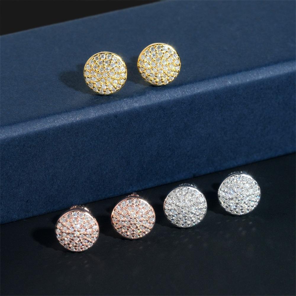 S925 Silver D Color Style Moissanite Round Stud Earrings - CaratixJewelry