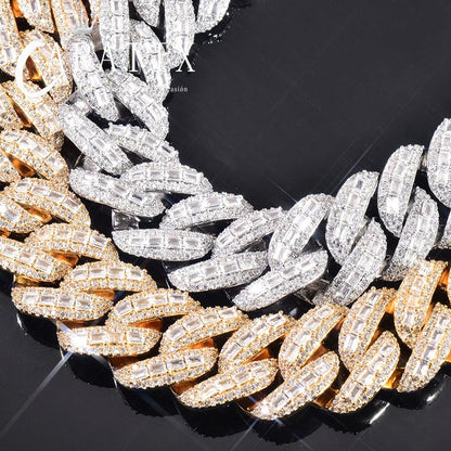 CARÁTIX – 20mm Big Round Cuban Link Chain Necklace | Iced Out CZ Hip Hop Jewelry for Men & Women