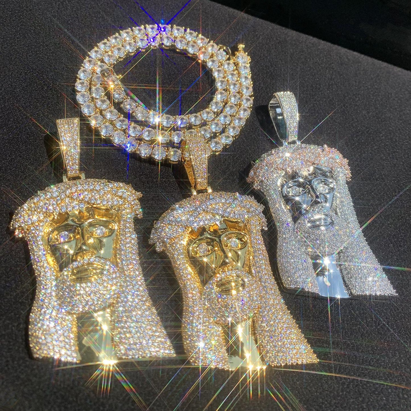 Creative Jesus Thorn Vine Pendant | Iced Out Synthetic Moissanite | Urban Hip Hop Necklace