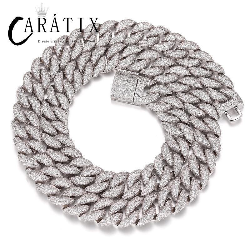 CARÁTIX 15mm Full CZ Cuban Chain | Iced Out Hip Hop Necklace for Men