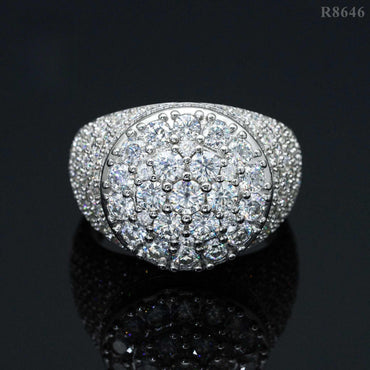Men’s Moissanite Hip Hop Ring | S925 Silver Full Iced Out Rapper Jewelry - CaratixJewelry