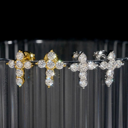 S925 Silver D Color Moissanite Look Earrings for Men and Women - CaratixJewelry