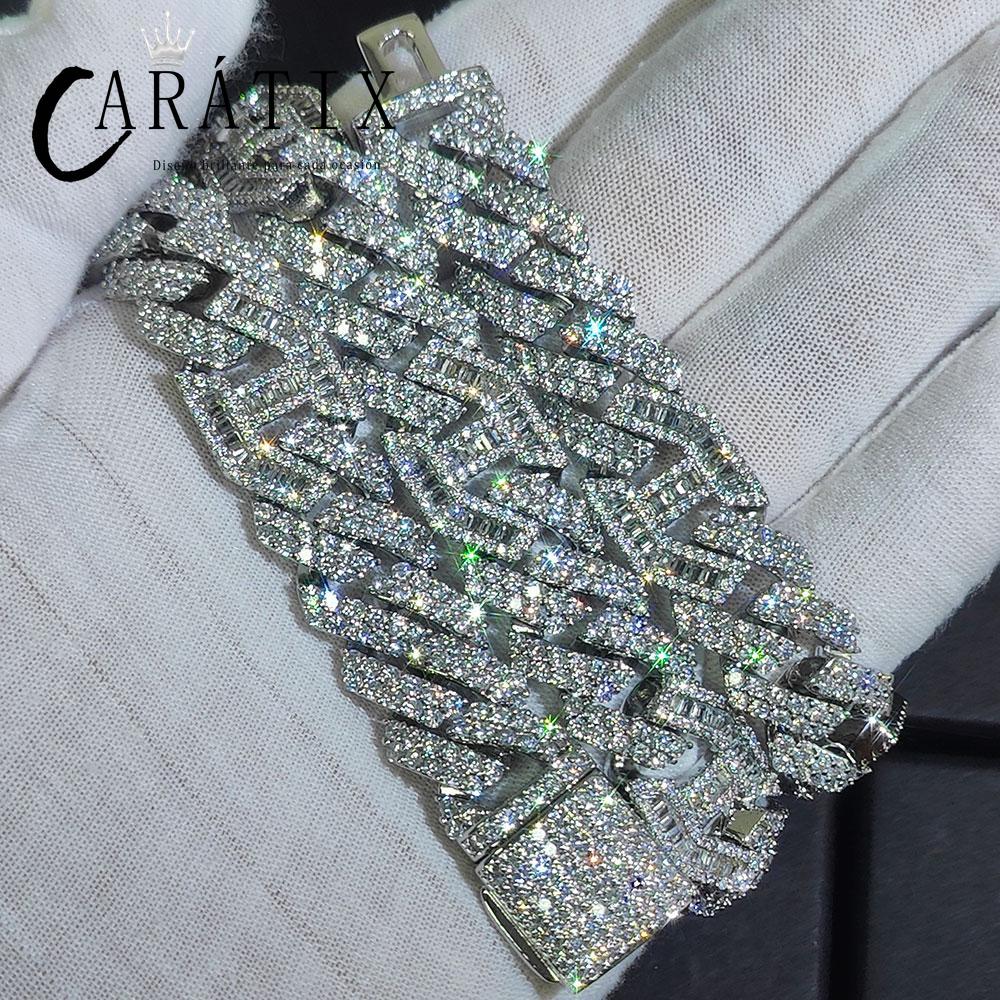 CARÁTIX Chunky Rhombus Cuban Link Chain Necklace – Micro Pave Iced Out Zircon Pig Nose Hip Hop Jewelry for Men & Women | Gift