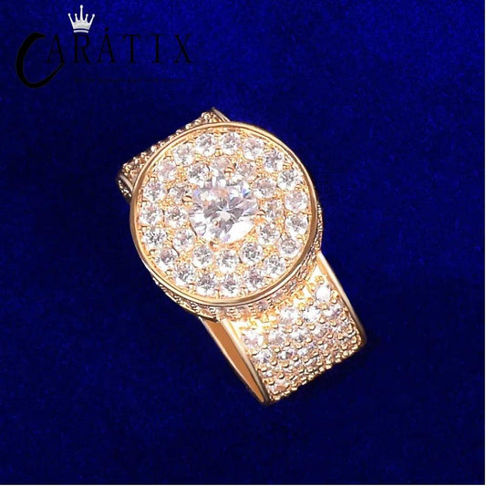 CARÁTIX Big Hip Hop Wedding Ring | Real Electroplated High Quality Jewelry for Men