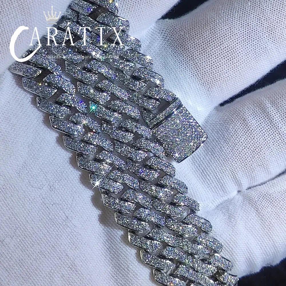 CARÁTIX – CZ Cuban Link Necklace | Miami Bling Prong Chain for Men & Women