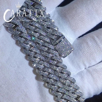 CARÁTIX – CZ Cuban Link Necklace | Miami Bling Prong Chain for Men & Women