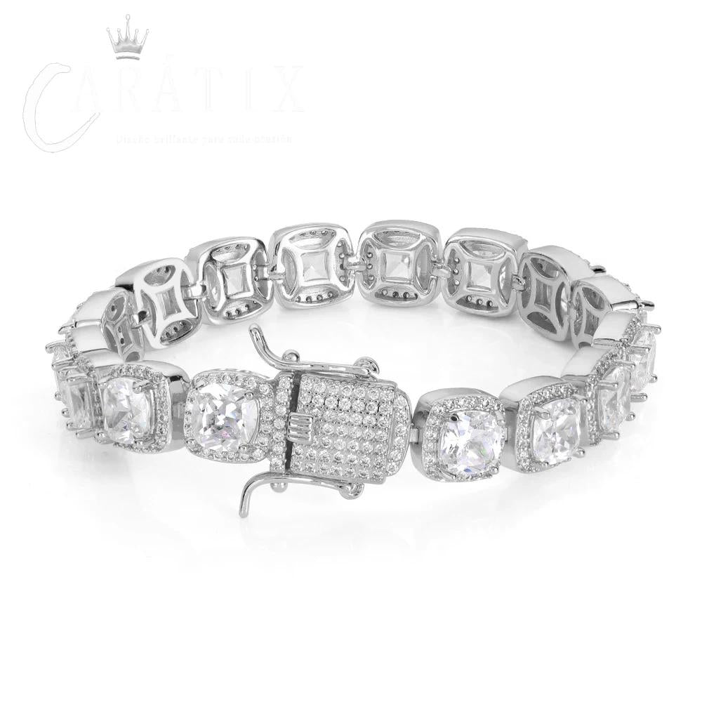 CARÁTIX - New 10mm Cluster Tennis Chain Bracelets Bling Girls Crystal Sugar Zirconia Jewelry Bracelet for Women Valentine's Day Gift for Men & Girls & Boys Mothers' Day Gift #Springtok