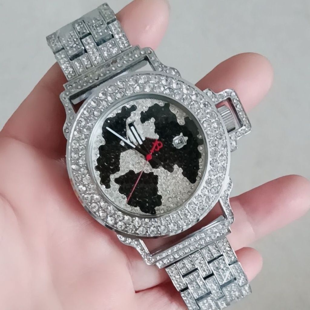 Luxury Mechanical Iced Out Watch Big Face Leather | Caratix