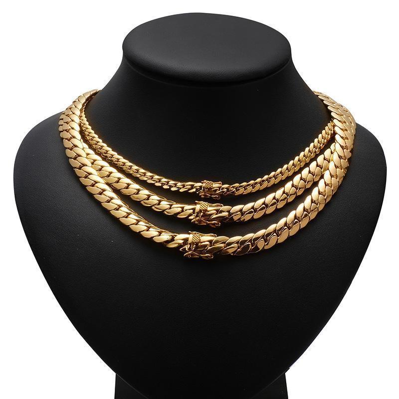 CARÁTIX Golden Hip Hop Cuban Link Tank Chain Necklace – Iced Out Jewelry for Men & Women - CaratixJewelry