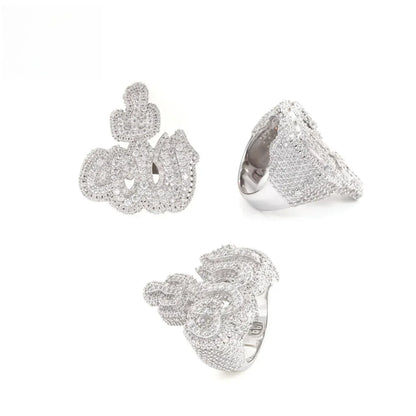 D-Color Moissanite Hip Hop Ring | S925 Silver Unisex Iced Out Fashion Jewelry - CaratixJewelry