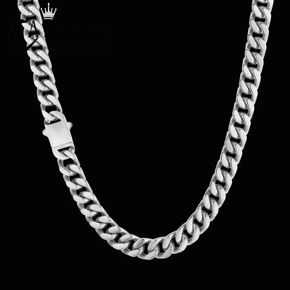 CARÁTIX - 8-16mm HipHop Miami Curb Cuban Chain Necklace Stainless Steel Men Cuban Link Chain Rappe Jewelry Mothers' Day Gift #Springtok