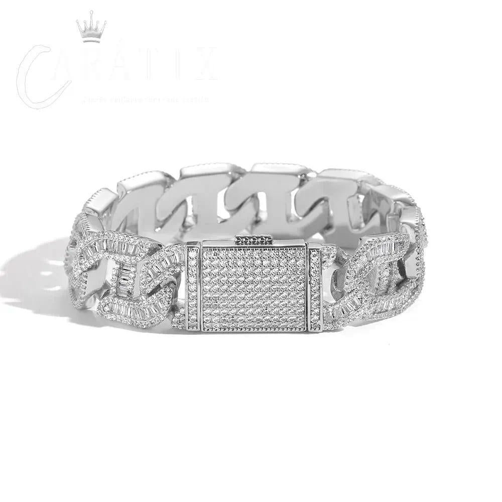 CARÁTIX – 16mm Bling Zircon Pig Nose Cuban Link Chain Necklace | Custom Hip Hop Jewelry for Men