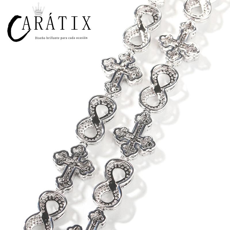 CARÁTIX – Infinity Cross Cuban Link Chain Necklace | 5A+ CZ Bling Iced Hip Hop Jewelry for Men