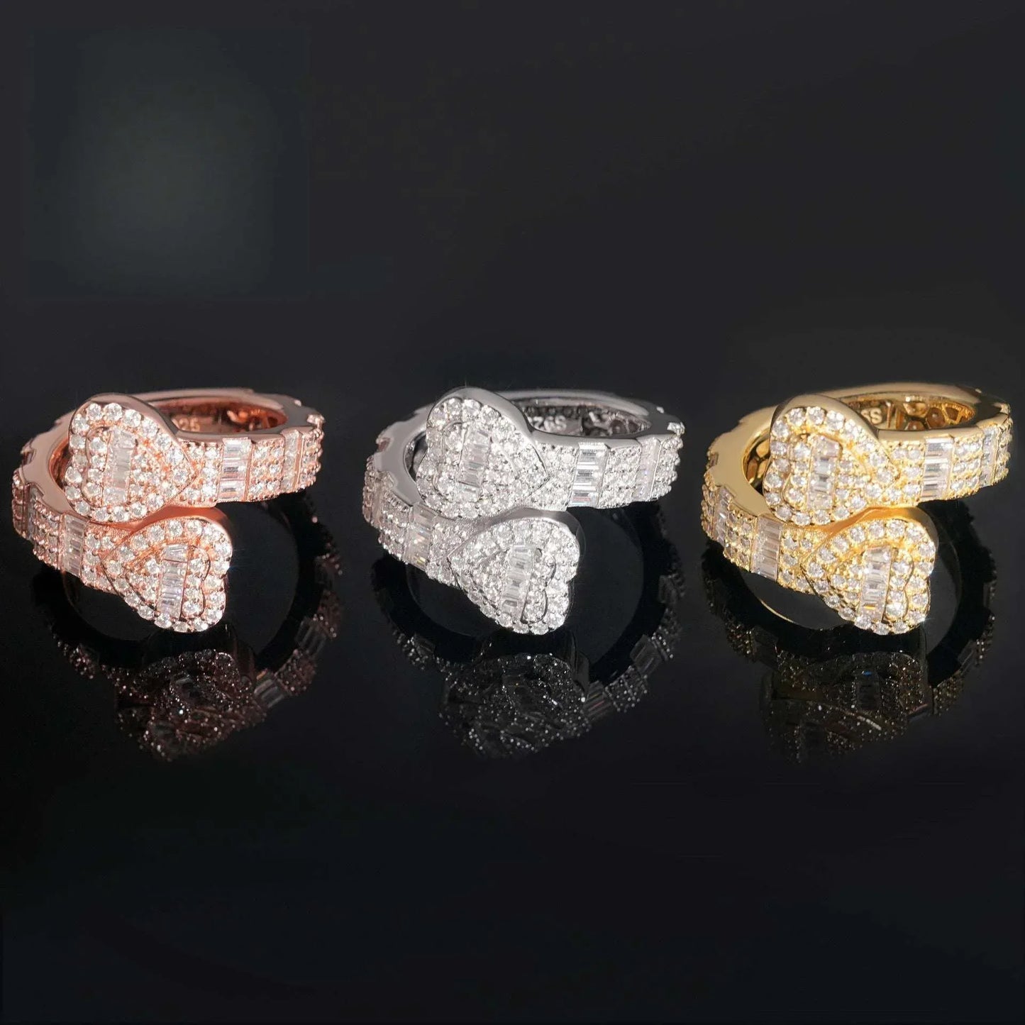 Heart Moissanite Iced Out Ring | S925 Silver Unisex Hip Hop Fashion Jewelry - CaratixJewelry