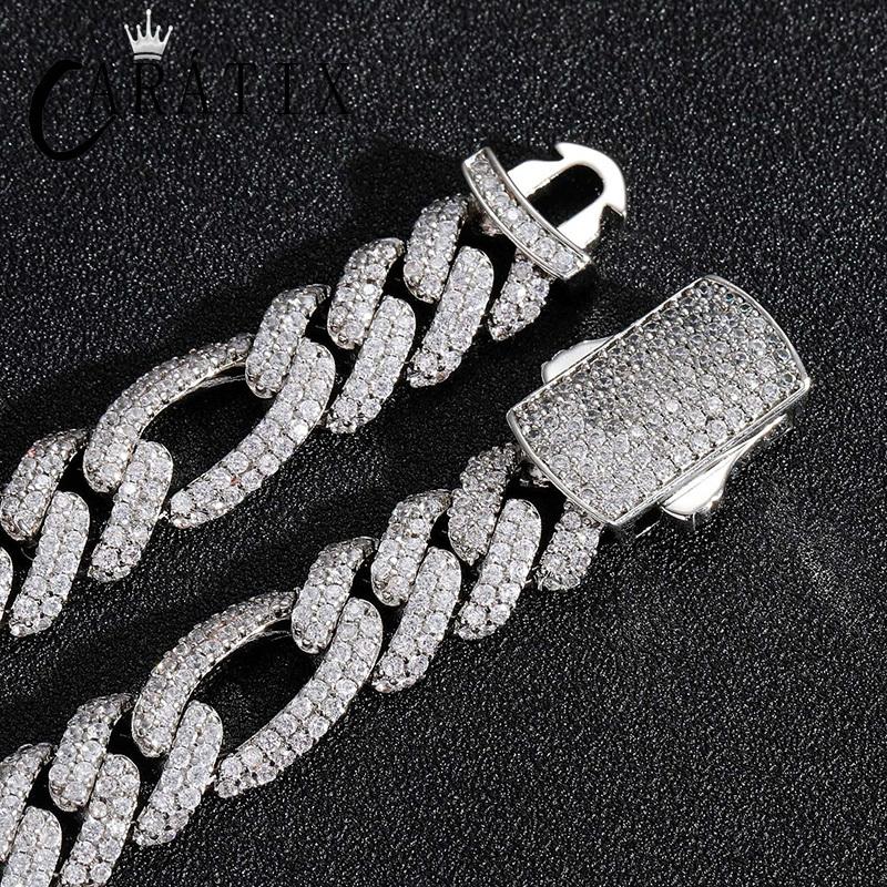 CARÁTIX 12mm 3:1 Cuban Chain | 2-Row CZ Iced Out Hip Hop Necklace for Men