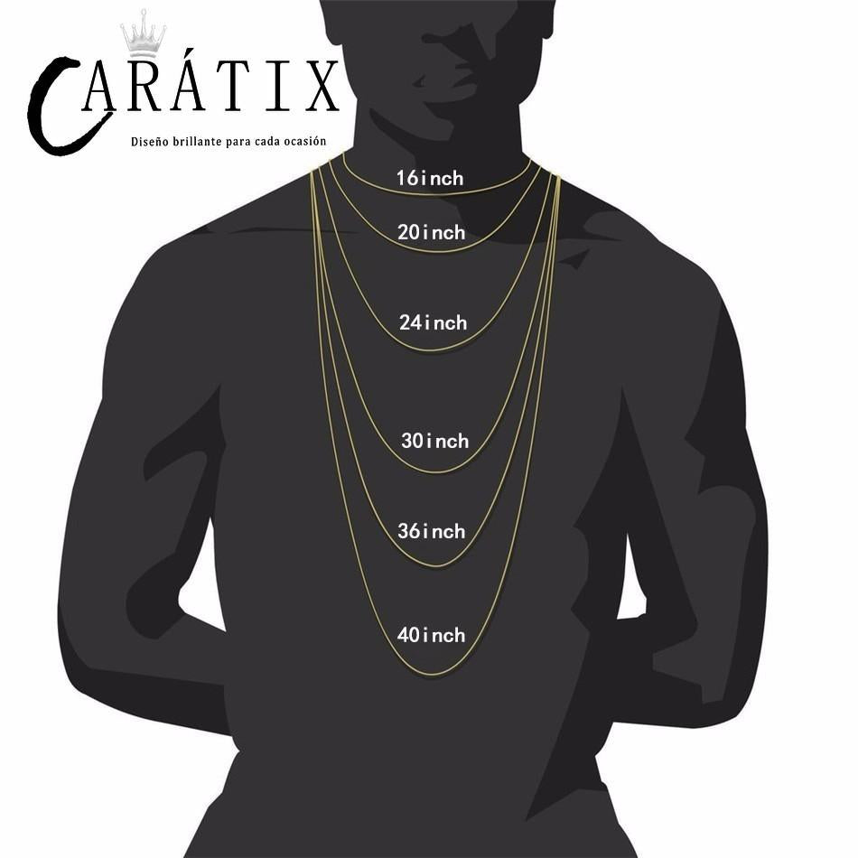 CARÁTIX – Full Iced Out 5A+ CZ Cuban Miami Link Chain | Hip Hop Necklace for Men & Women