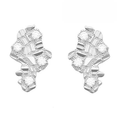 S925 Sterling Silver Moissanite Stud Earrings | D Color VVS1 Diamond Tester Proven | Caratix
