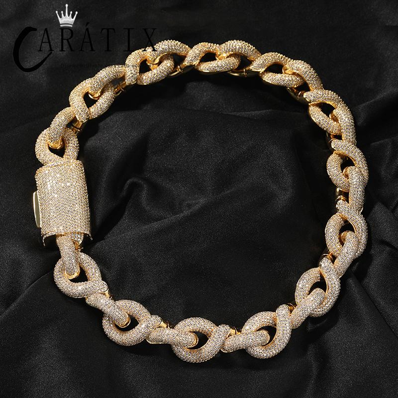 CARÁTIX 20mm Infinity Cuban Chain | 5A+ CZ Iced Out Hip Hop Necklace for Men