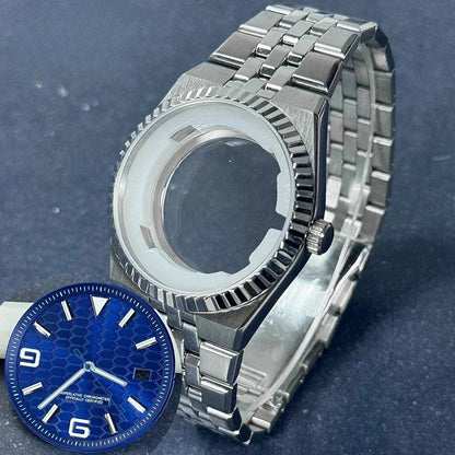 40mm Land-Dweller Watch Case & Dial Kit | Fits NH35 Miyota 8215 | 316L Stainless Steel Automatic Mechanical Case | Custom Iced Out Watch Base | Caratix
