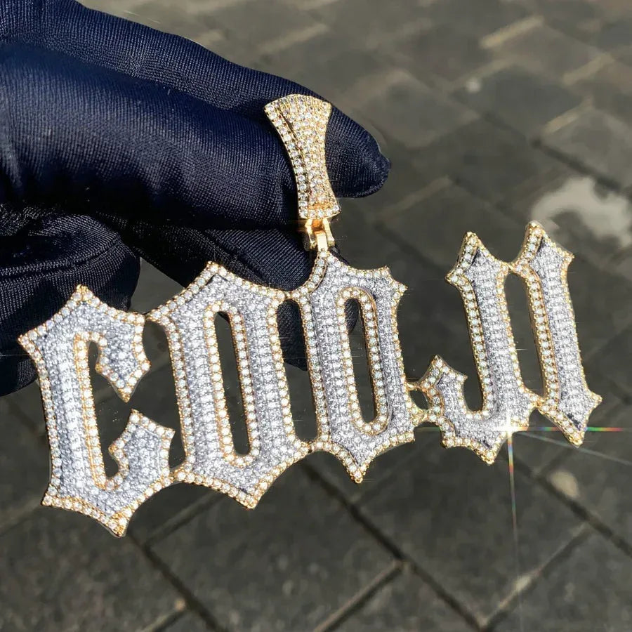 Spiked Iced Out Letter Pendant | CZ Hip Hop DIY Custom Initial Necklace - CaratixJewelry