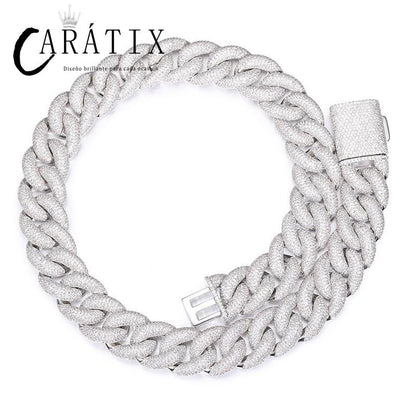 CARÁTIX 7"-28" 5-Row Bubble Round Cuban Miami Link Chain Necklace – Iced Out CZ Hip Hop Jewelry for Men & Women