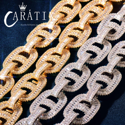 Pig Nose Cuban Chain Necklace for Men | Iced Out Chino Link Hip Hop Jewelry by CARÁTIX